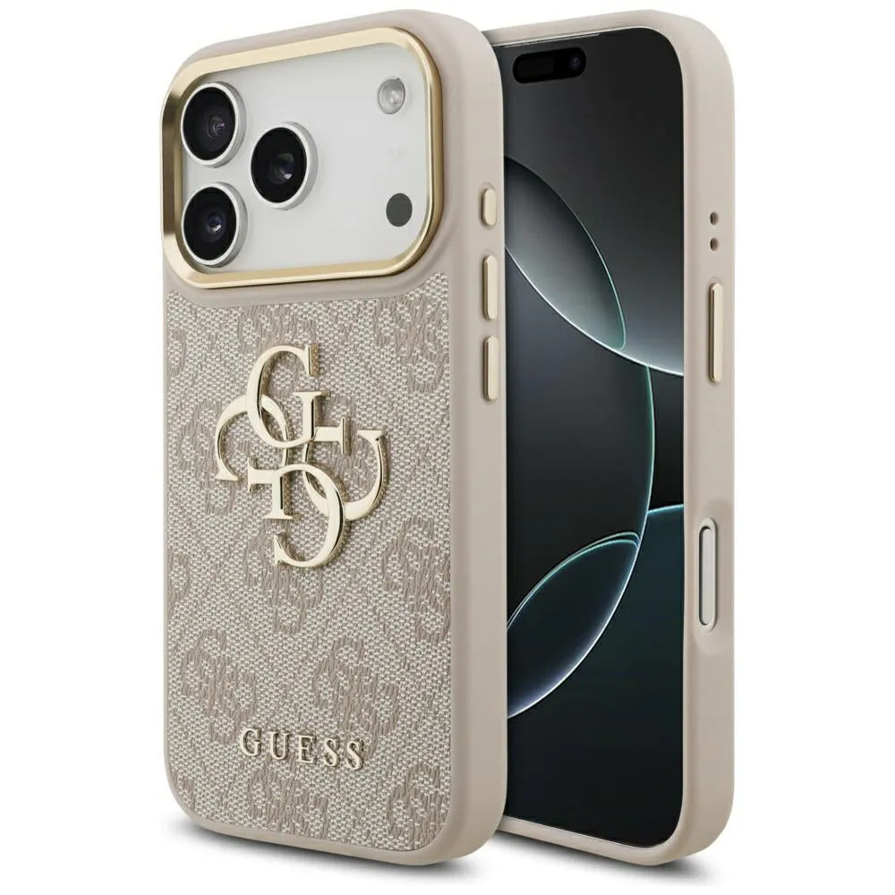 Custodia per Apple iPhone 17 Pro, Guess, Big 4G Logo Classic, Rosa Dorato - immagine 1