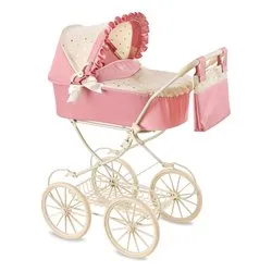 Carrozzina giocattolo classica con porta oggetti (70x43x89cm) BABY TEO Rosa 81442 - immagine 1