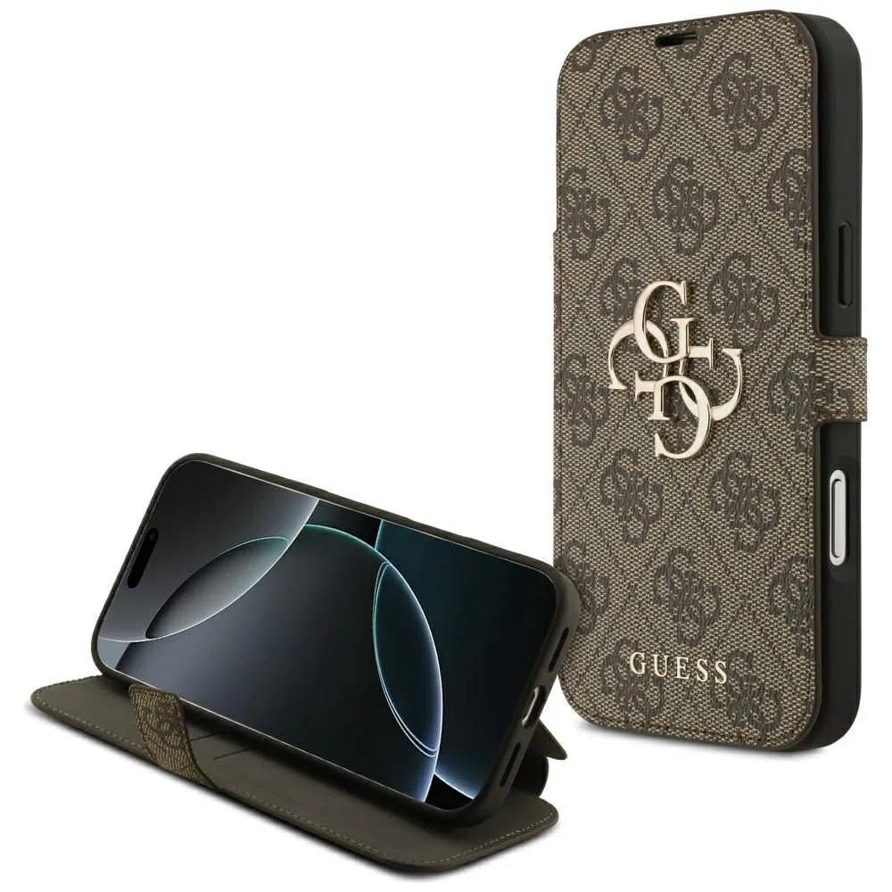 Custodia per Apple iPhone 17 Pro Max, Guess, 4G Metal Logo, Marrone - immagine 1