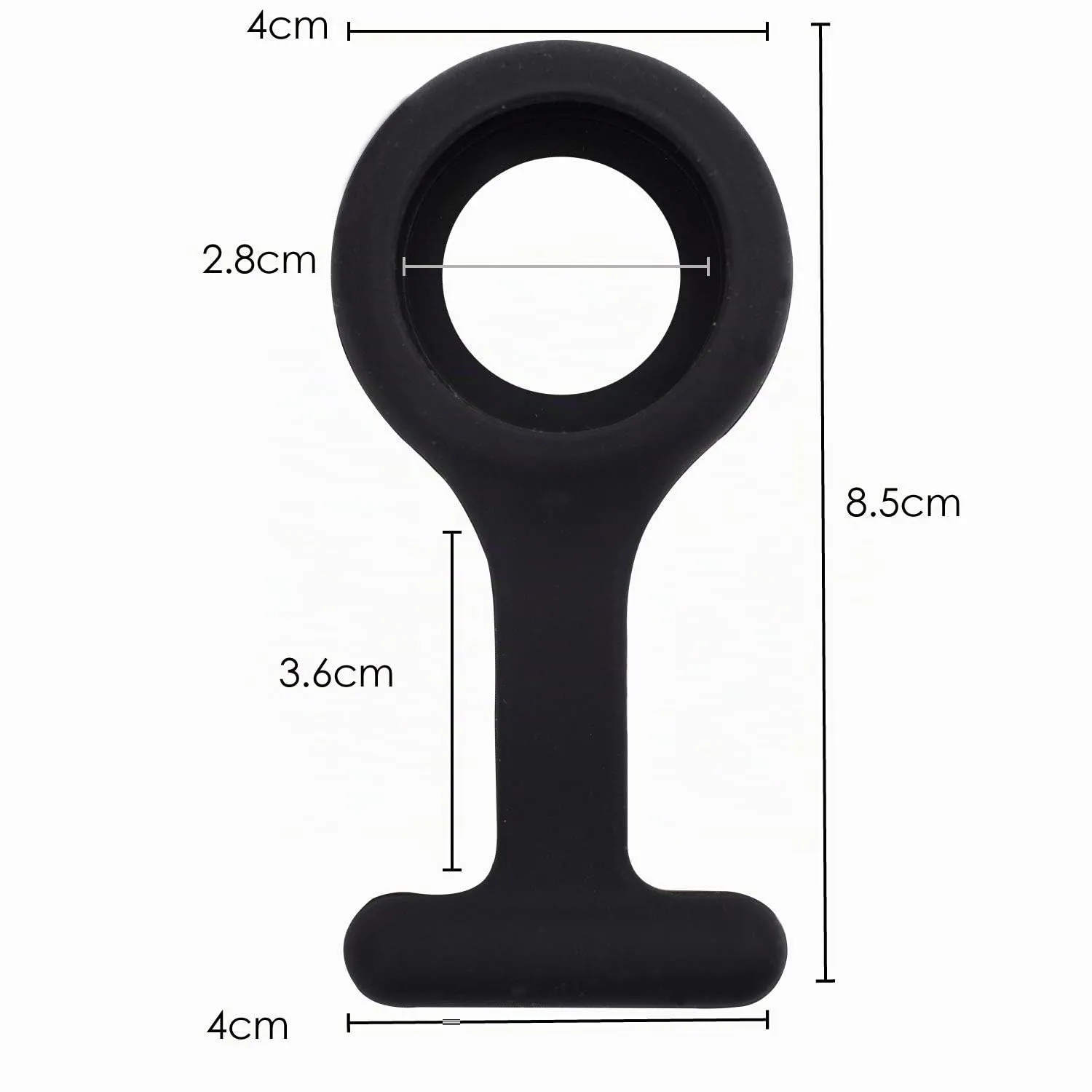 TRIXES Porta orologio infermiera silicone con clip - Nero - immagine 2