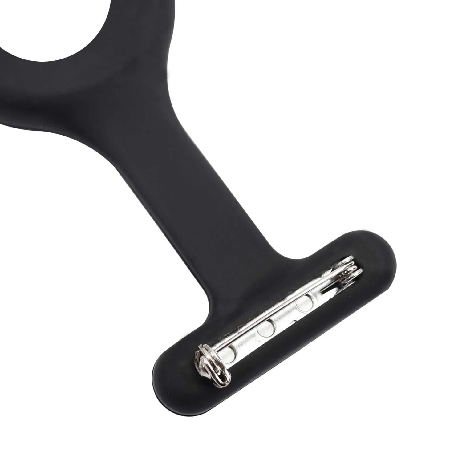 TRIXES Porta orologio infermiera silicone con clip - Nero - immagine 4