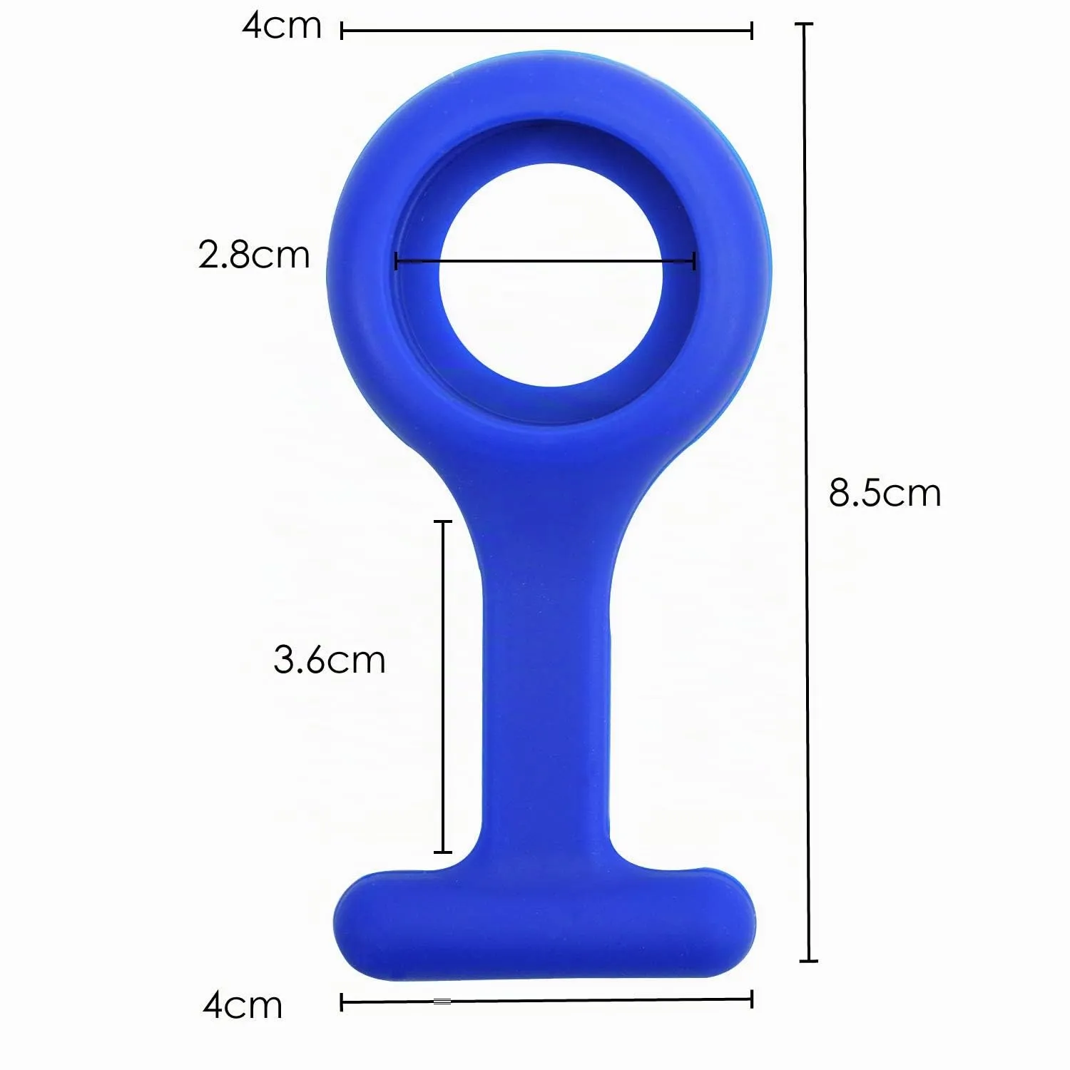 TRIXES Porta orologio infermiera silicone con clip - Blu navy - immagine 2
