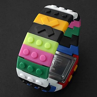 FENKOO Orologio digitale da pols neutro arcobaleno, Rosso - immagine 3
