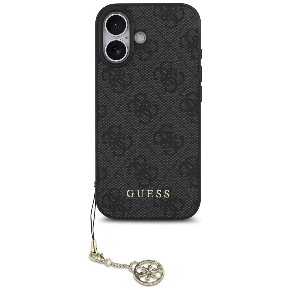 Custodia MagSafe per Apple iPhone 17, Guess, 4G Charm Cradle, Nera - immagine 1