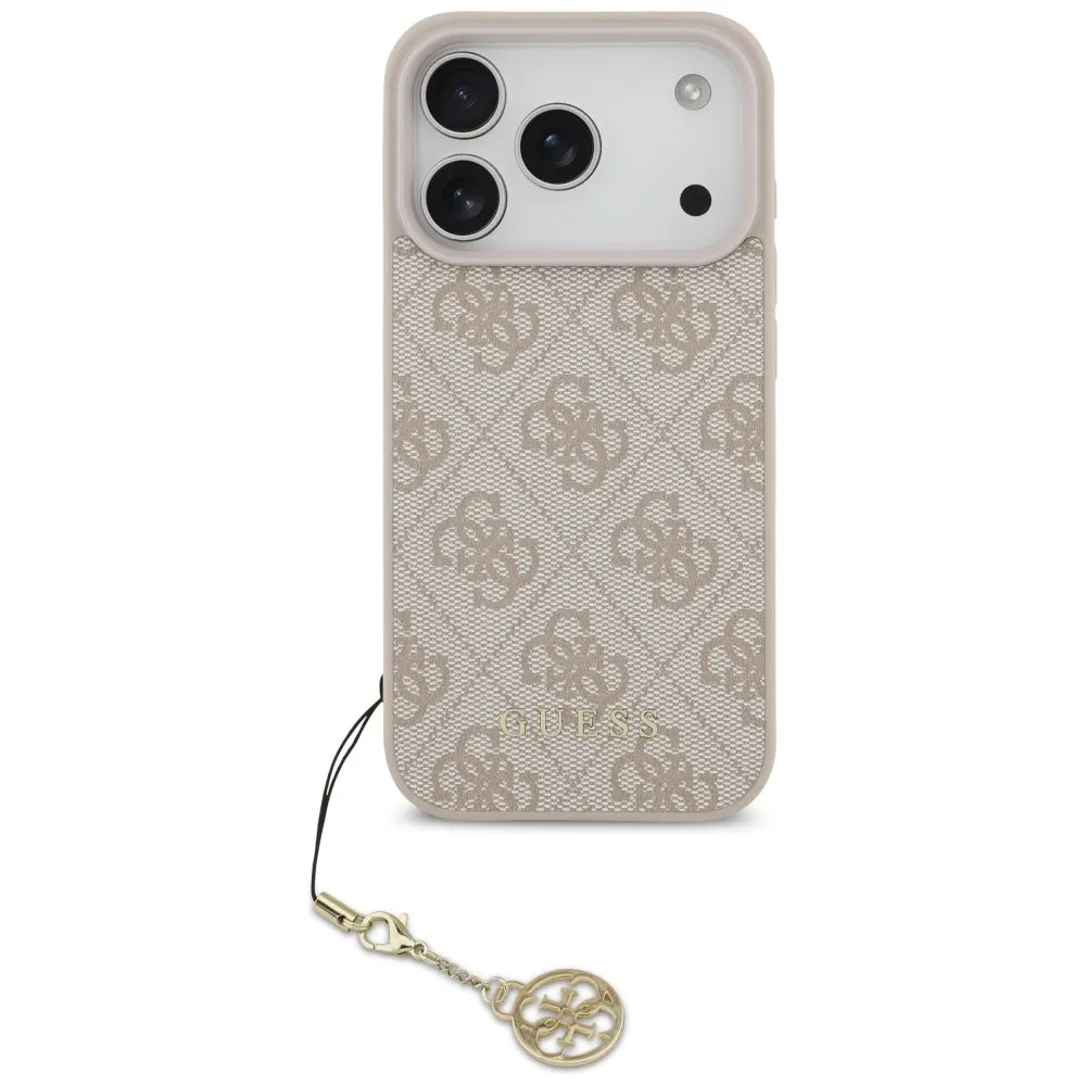Custodia MagSafe per Apple iPhone 17 Pro, Guess, 4G Charm Cradle, Rosa - immagine 1