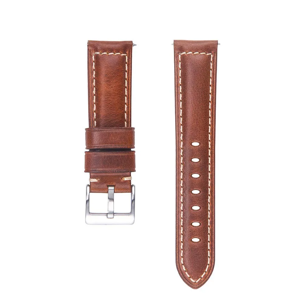 Berfine Cinturini per Orologi in Pelle Uomo Donna, Sgancio Rapido, Stile Vintage, 18mm 20mm 22mm 24mm 26mm - immagine 3