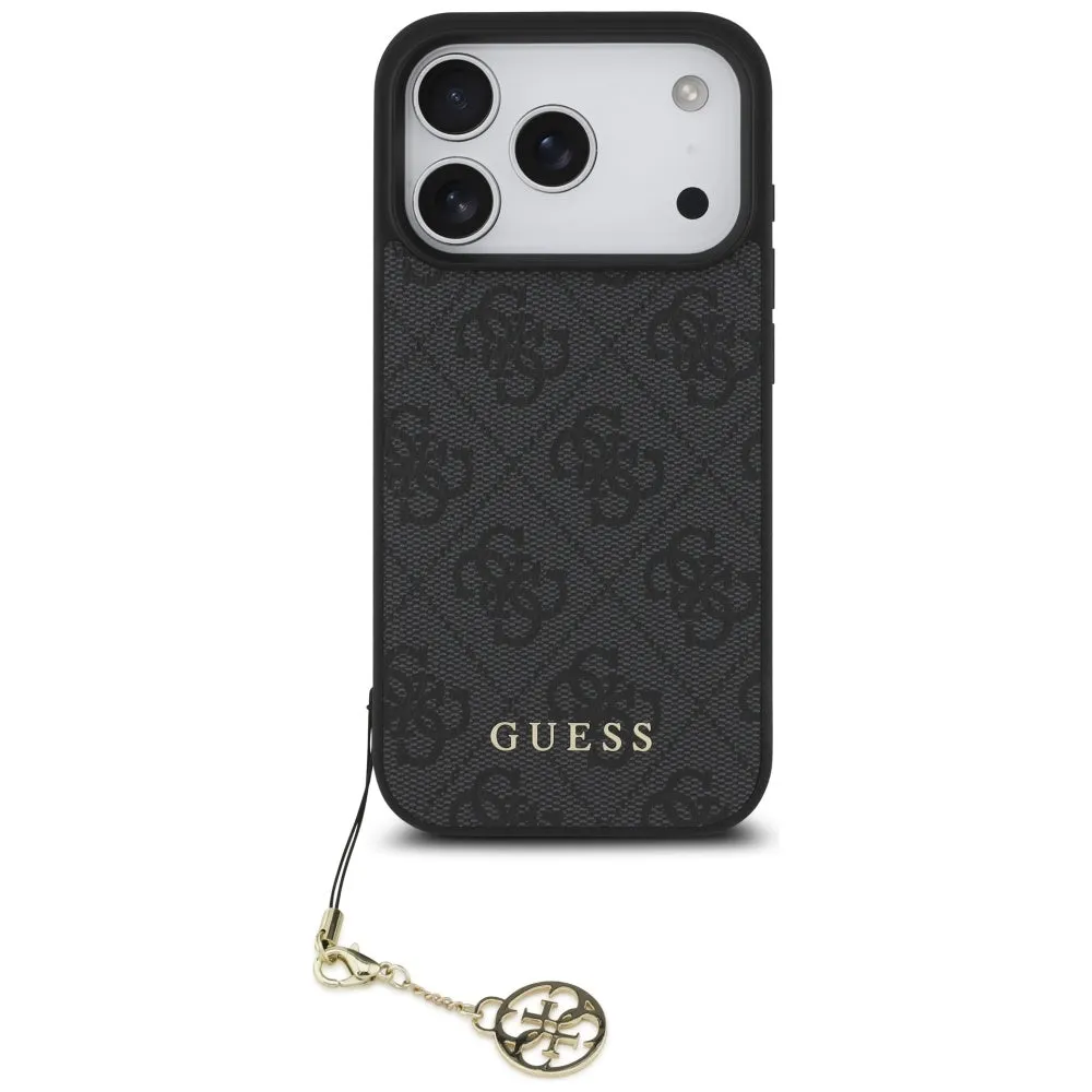 Custodia MagSafe per Apple iPhone 17 Pro, Guess, 4G Charm Cradle, Nera - immagine 1