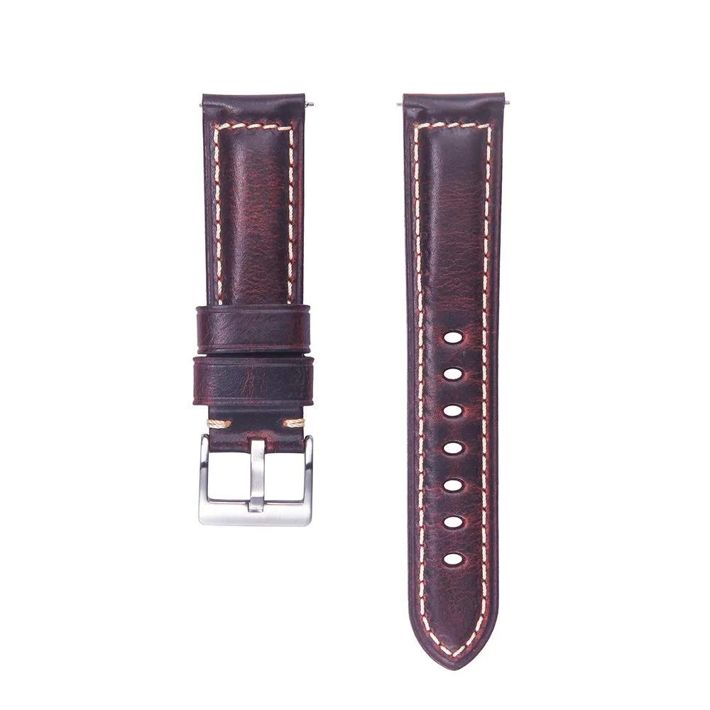 Berfine Cinturini per Orologi in Pelle Uomo Donna, Sgancio Rapido, Stile Vintage, 18mm 20mm 22mm 24mm 26mm - immagine 3