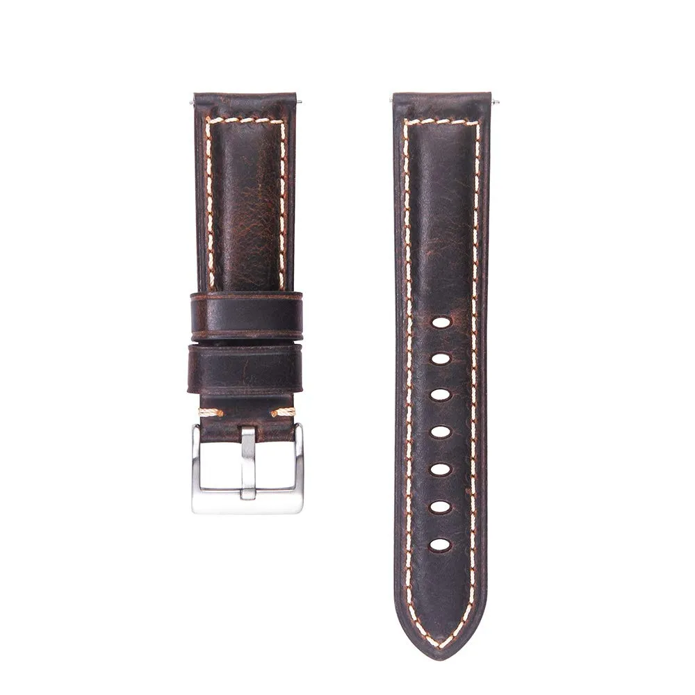 Berfine Cinturini per Orologi in Pelle Uomo Donna, Sgancio Rapido, Stile Vintage, 18mm 20mm 22mm 24mm 26mm - immagine 3