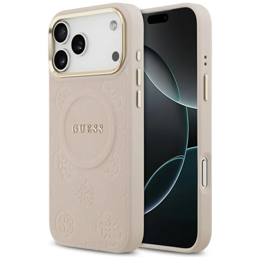 Custodia MagSafe per Apple iPhone 17 Pro Max, Guess, Peony Hot Stamp, Rosa - immagine 1