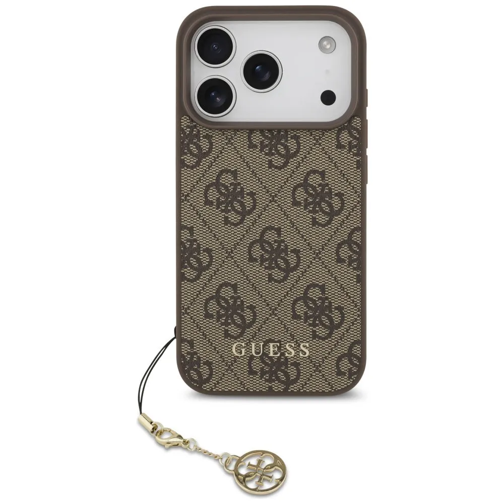 Custodia MagSafe per Apple iPhone 17 Pro Max, Guess, 4G Charm Cradle, Marrone - immagine 1