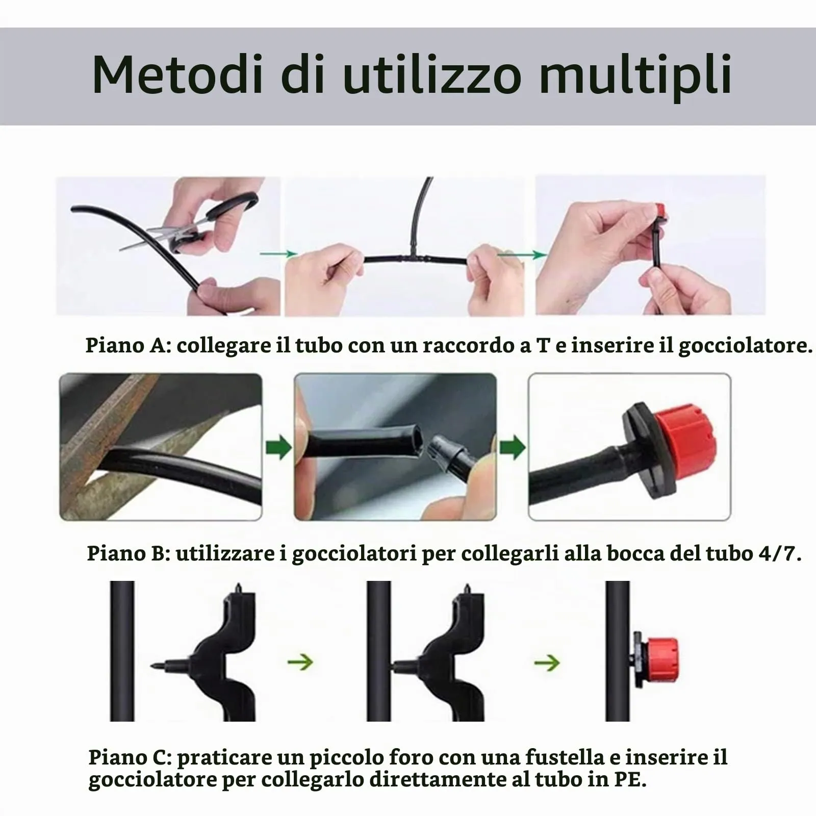 Kalolary 100 pezzi Gocciolatori Regolabili per Irrigazione a Goccia - immagine 7