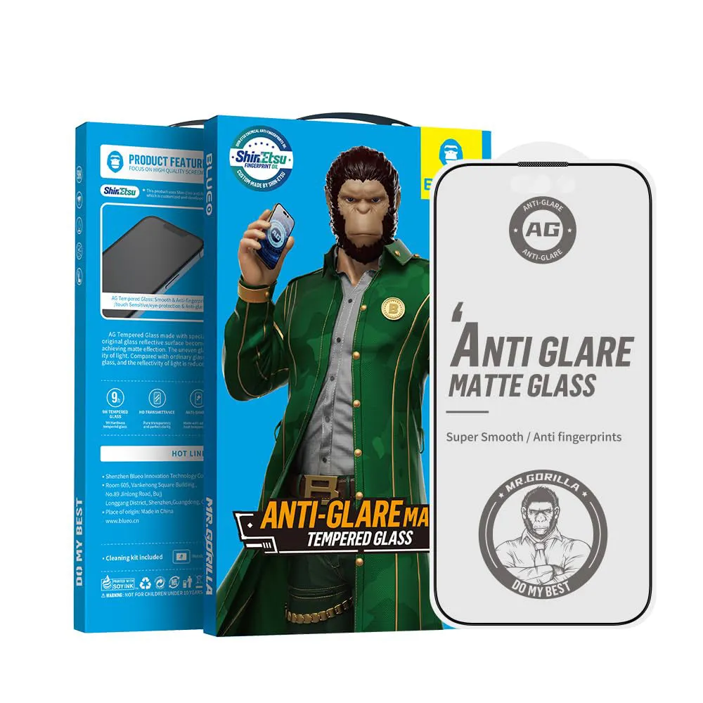 Pellicola Protettiva Schermo Matte Blueo Anti-Riflesso per Apple iPhone 17 Air, Vetro Temperato, Full Glue - immagine 1
