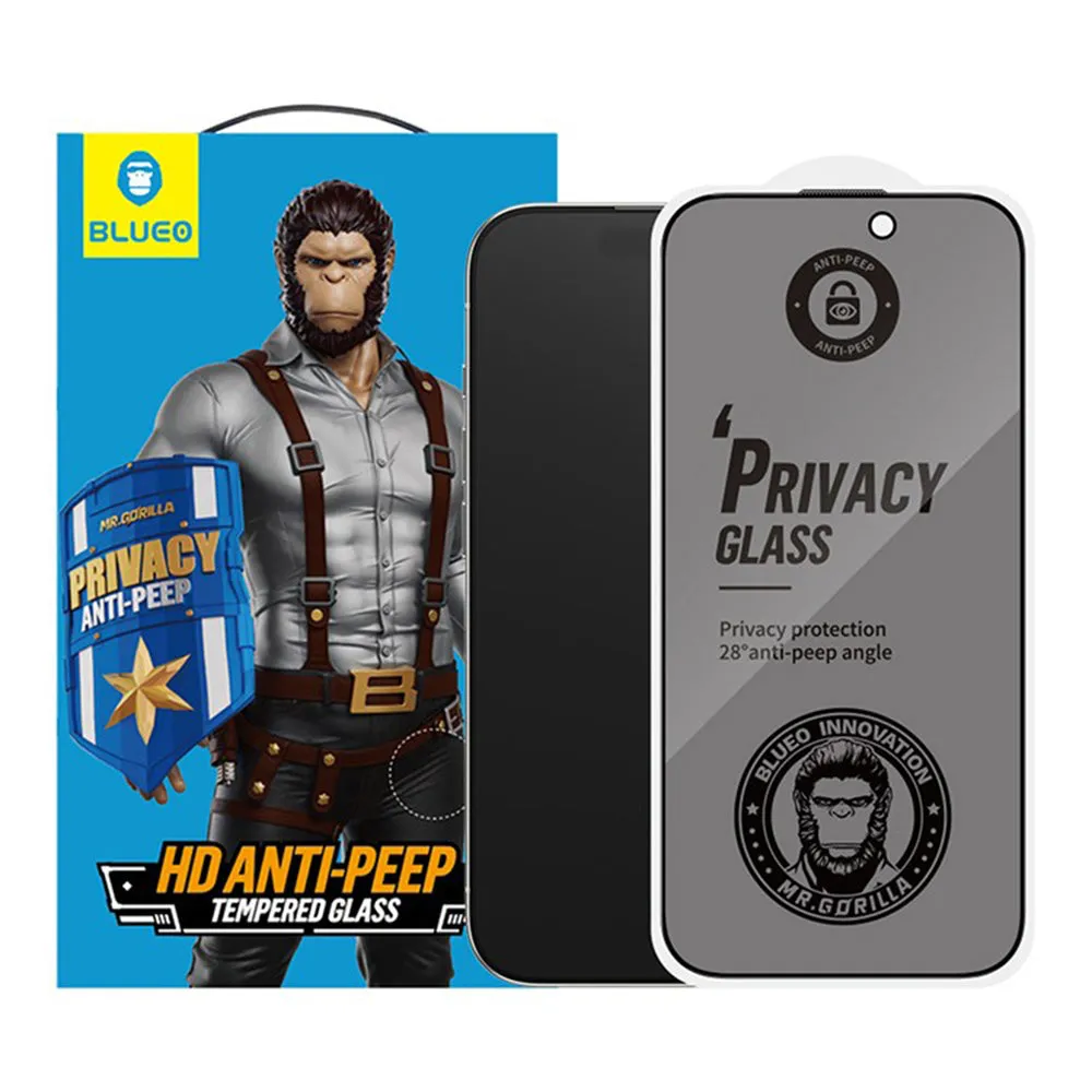 Pellicola Protettiva Schermo Privacy Blueo Anti-Peep per Apple iPhone 17 Air, Vetro Temperato, Full Glue - immagine 1