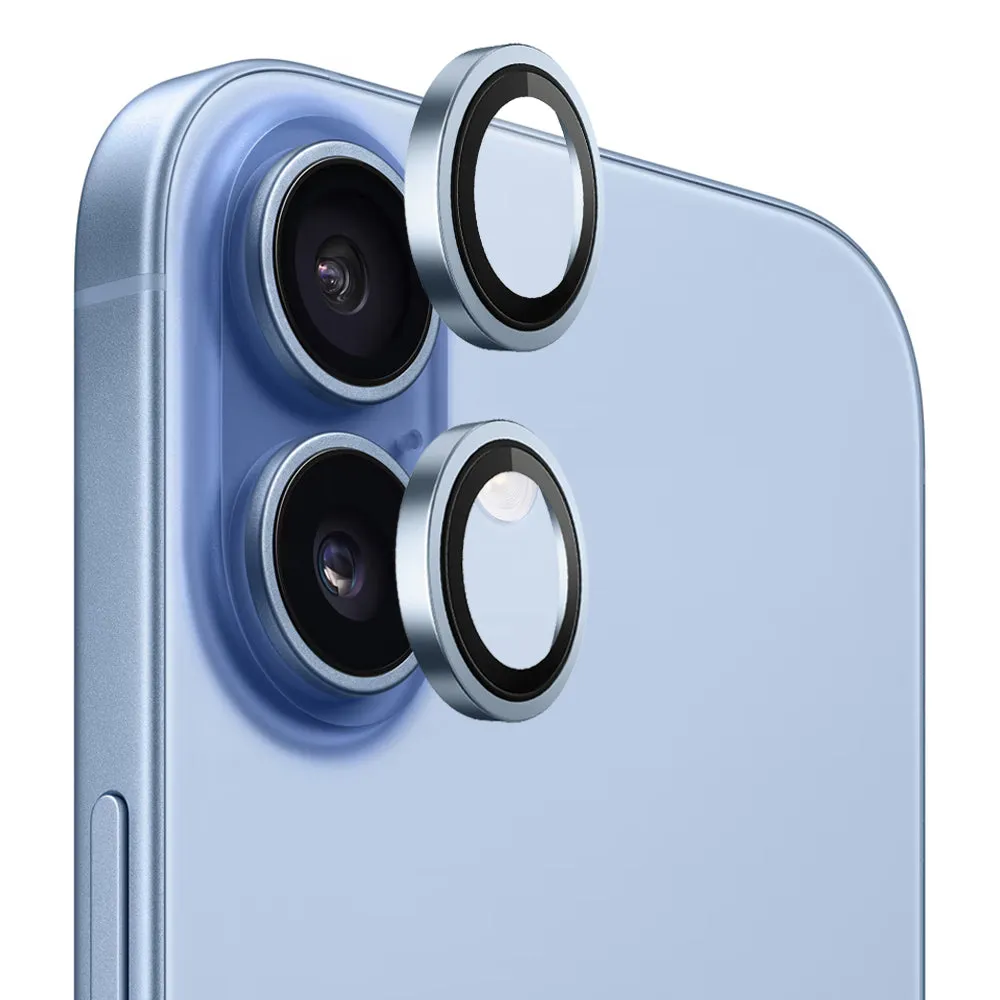 Pellicola Protettiva Posteriore Blueo Metal Frame per Apple iPhone 17, Vetro Temperato, Blu - immagine 1