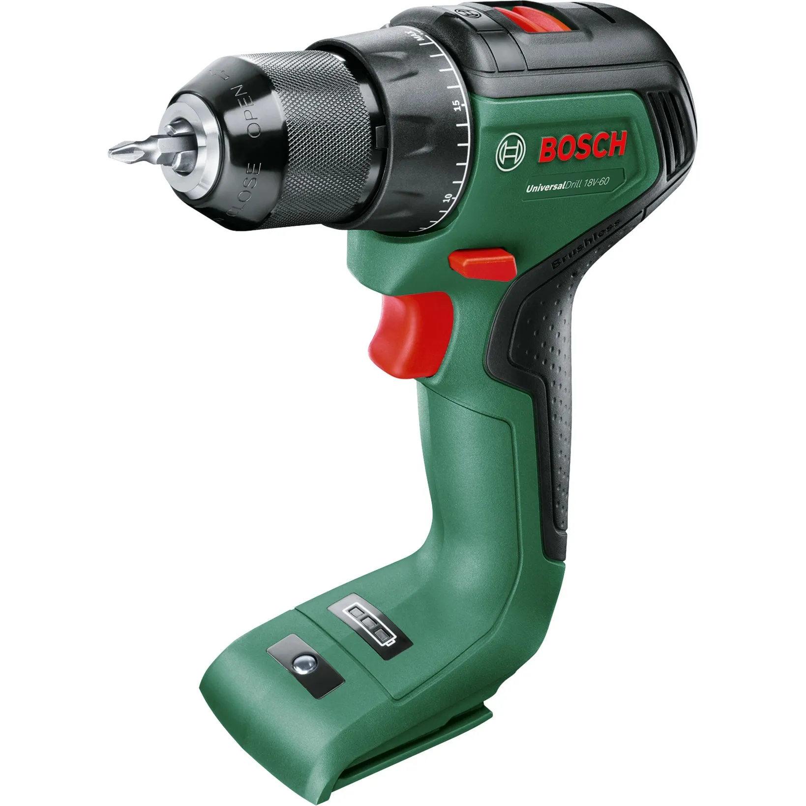 Universal Drill 18V-60 1900 Giri/min Senza chiave 1,3 kg Nero, Verde, Trapano avvitatore - immagine 1