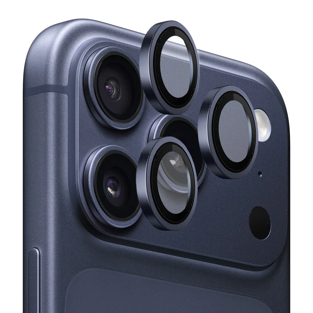 Pellicola Protettiva Posteriore Blueo Metal Frame per Apple iPhone 17 Pro Max / 17 Pro, Vetro Temperato, Blu Scuro - immagine 1