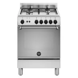 Cucina gas 4 zone Forno a Gas AMERICANA AMN664GXV 24 Inox Classe A+ (59,5x60x85,3cm) - immagine 1