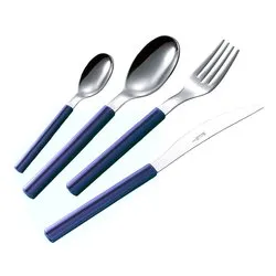 Set posate tavola 24 pz Inox 18/0 You&Me SKY Blu YM24SK 35 - immagine 1