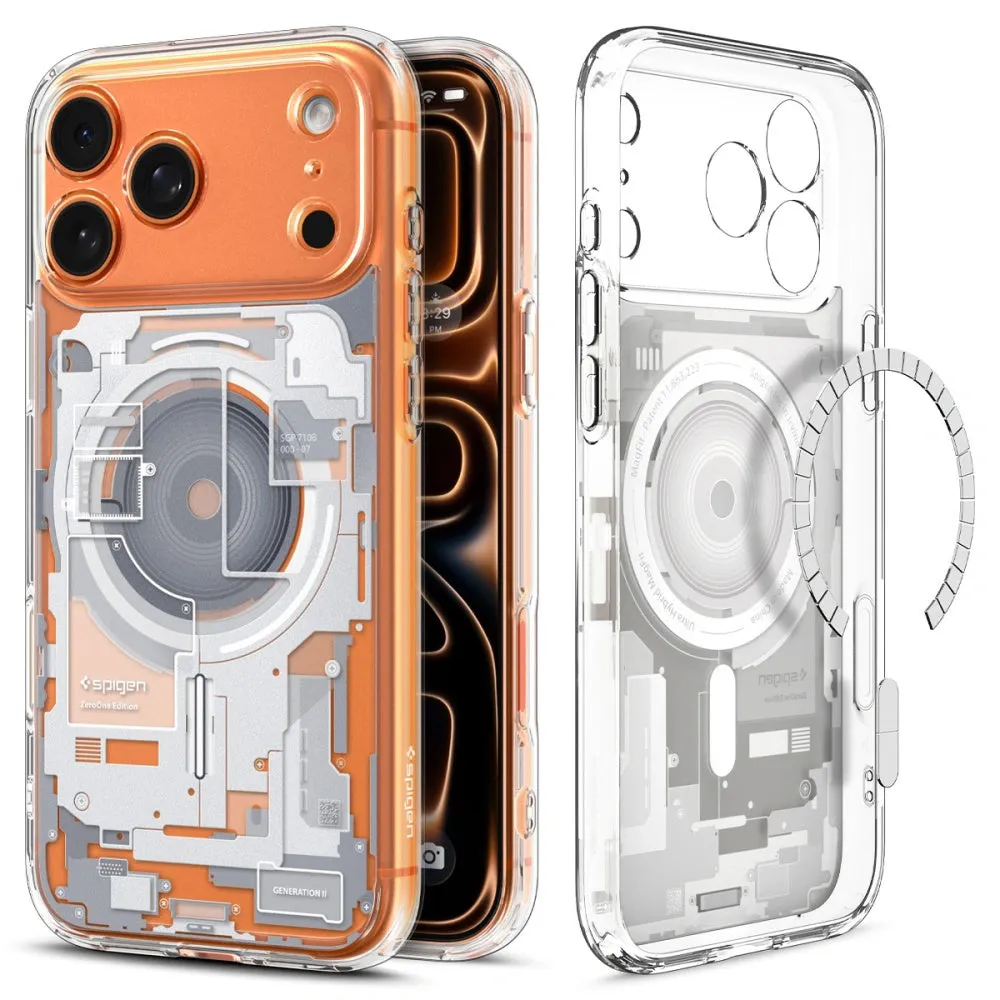 Custodia MagSafe per Apple iPhone 17 Pro Max, Spigen, Ultra Hybrid Zero One, Bianca ACS10287 - immagine 1