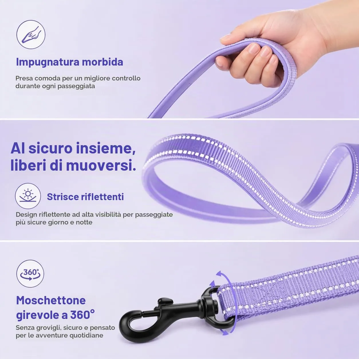 BELLA & PAL Pettorina Cane Taglia Piccola, Pettorine per Cuccioli con Guinzaglio, Step In Riflettente in Air Mesh Morbida e Traspirante, Imbracatura per Cani Poccoli, Viola, S - immagine 5