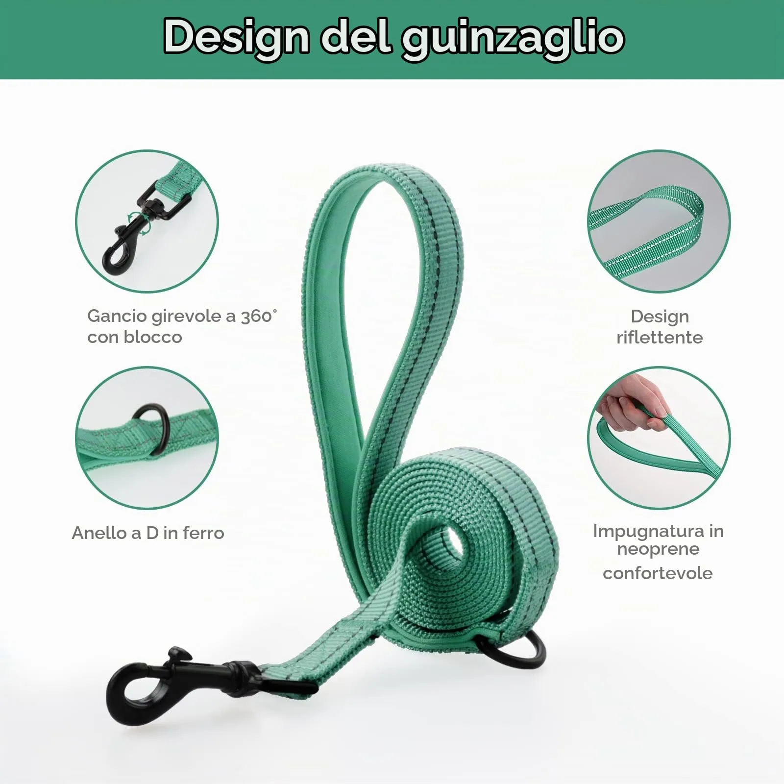 BELLA & PAL Pettorina Cane Taglia Piccola, Pettorine per Cuccioli con Guinzaglio, Step In Riflettente in Air Mesh Morbida e Traspirante, Imbracatura per Cani Poccoli, Verde, S - immagine 4
