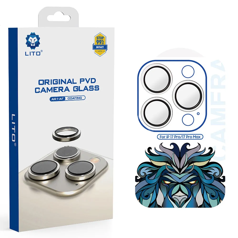 Pellicola Protettiva Posteriore Lito Titanium AR per Apple iPhone 17 Pro Max / 17 Pro, Vetro Temperato, Argento - immagine 1