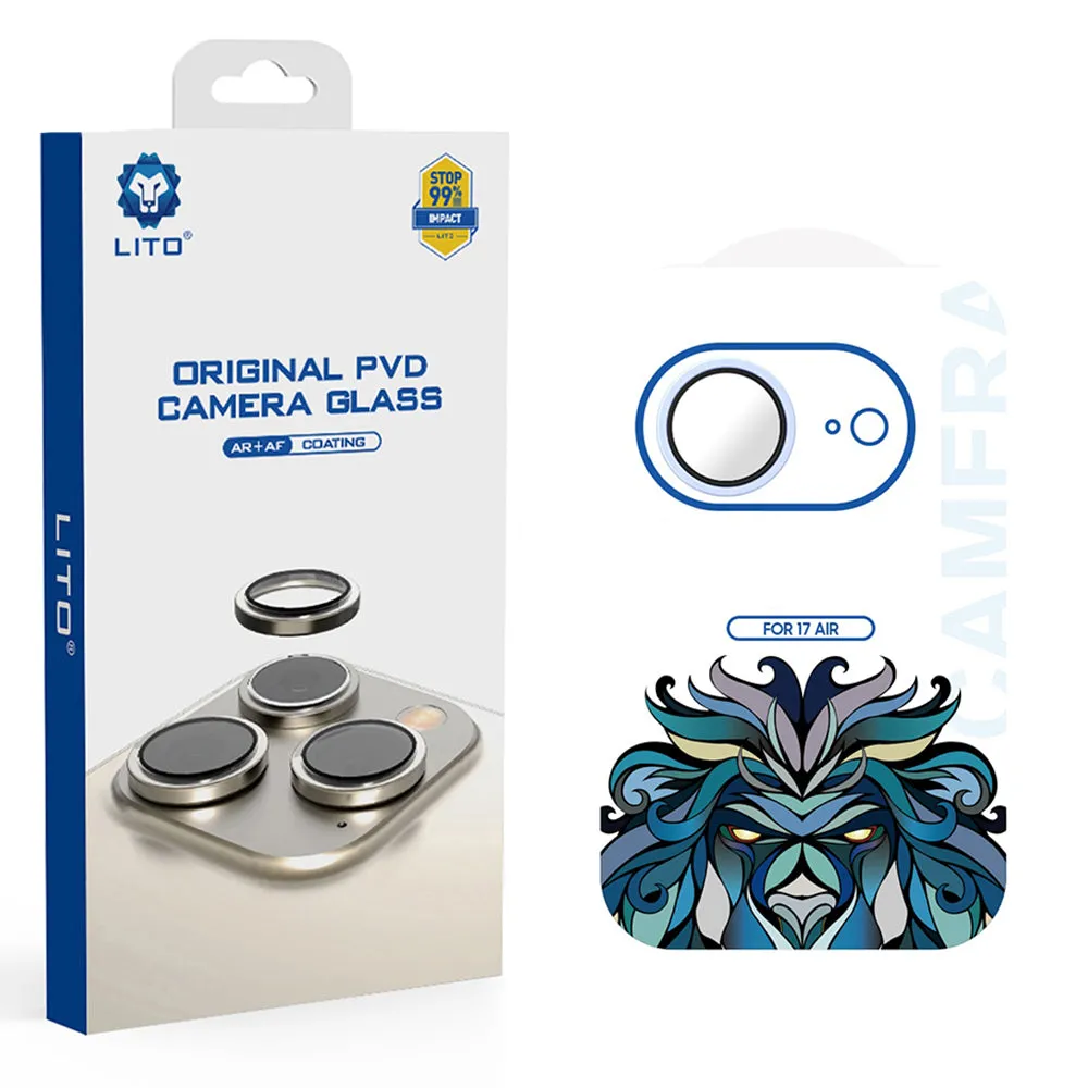 Pellicola protettiva Camera Posteriore Lito Titanium AR per Apple iPhone 17 Air, Vetro Temperato, Blu - immagine 1