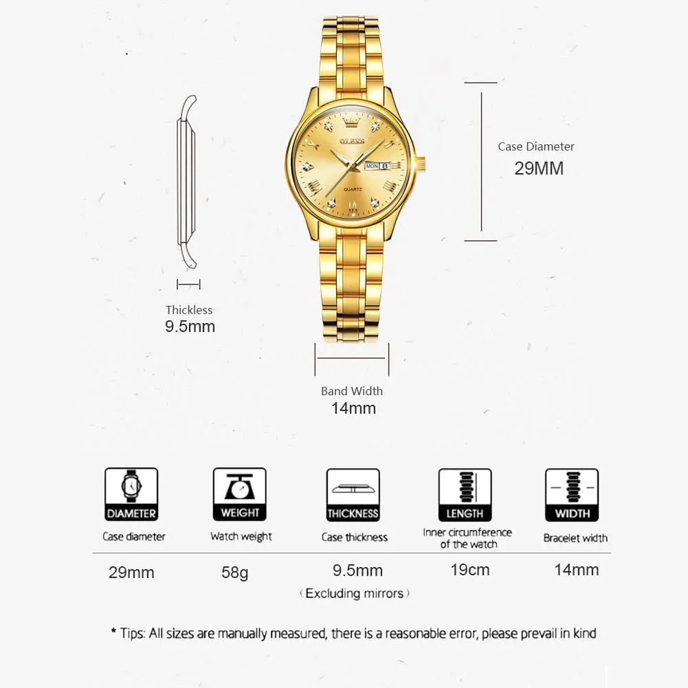 Raitown Orologio da Donna Analogico al Quarzo Luminescente Moda in Acciaio Inossidabile Orologi R5563L - immagine 4