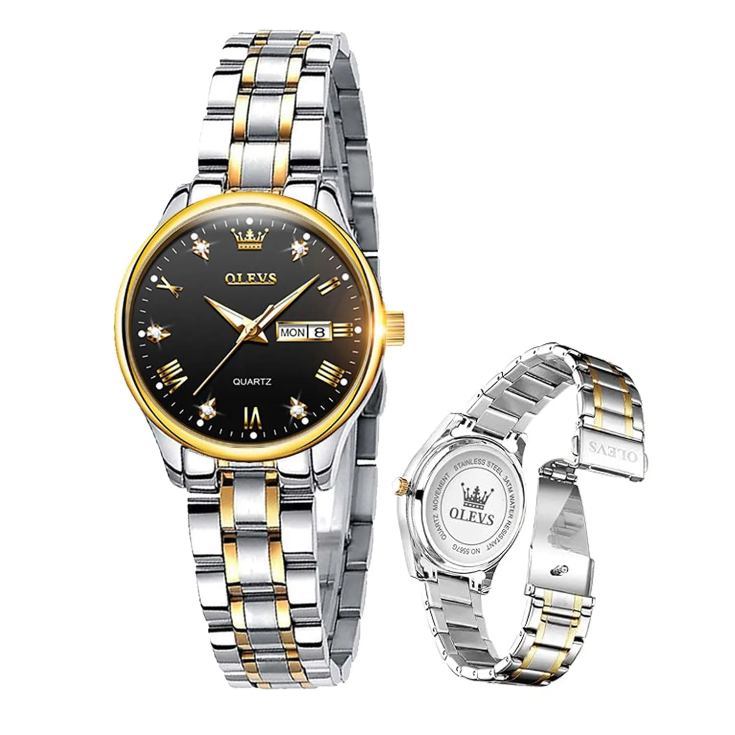 Raitown Orologio Donna Acciaio Inossidabile 29mm Quadrante Piccolo con Data - immagine 1