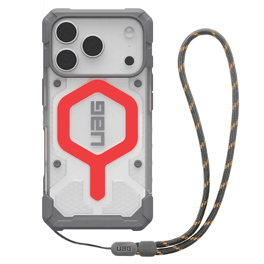 Custodia MagSafe per Apple iPhone 17 Pro, Urban Armor Gear, Pathfinder Clear con Lanyard, Rossa - immagine 1