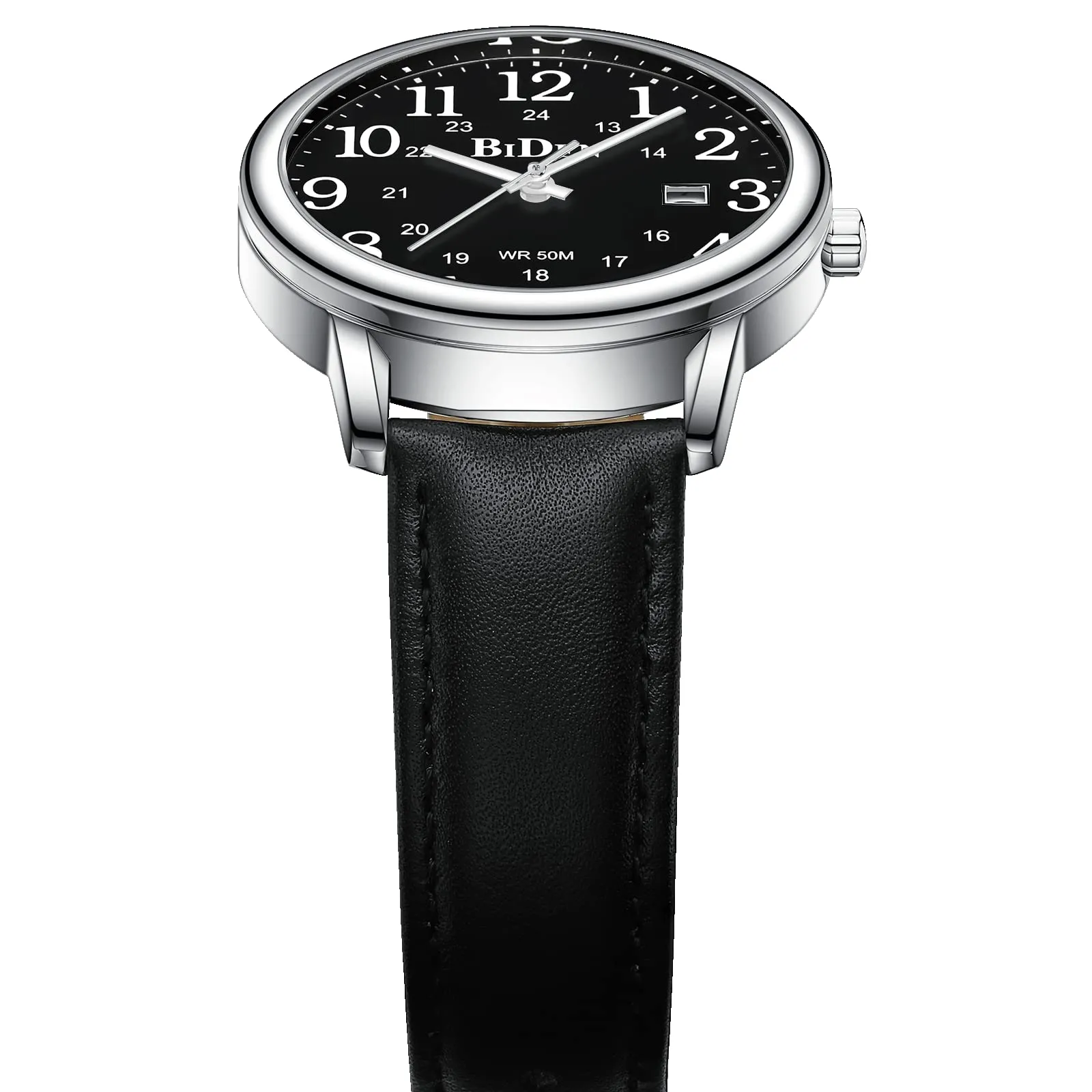 HANPOSH Orologio Uomo Analogico al Quarzo Impermeabile in Pelle - immagine 4