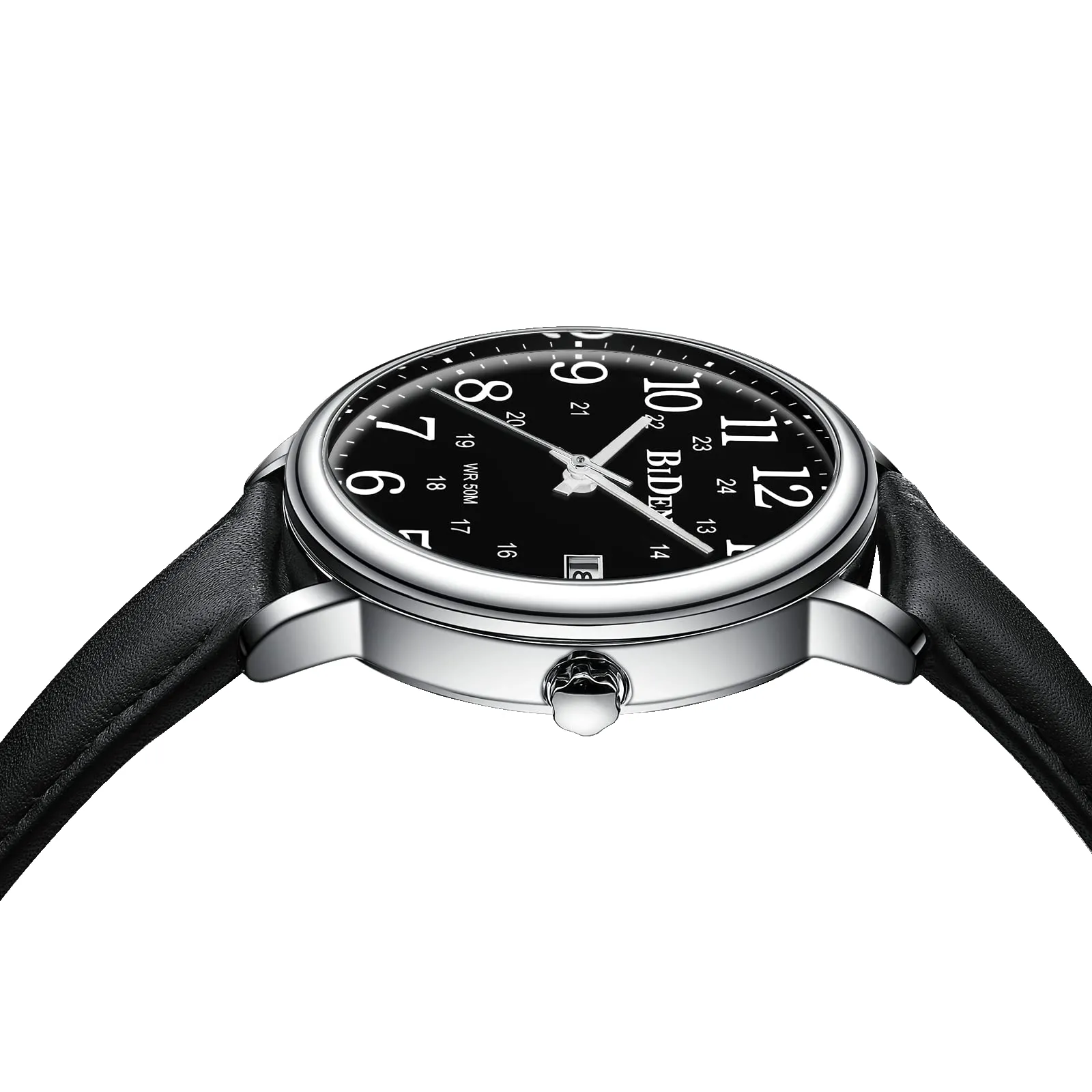 HANPOSH Orologio Uomo Analogico al Quarzo Impermeabile in Pelle - immagine 5