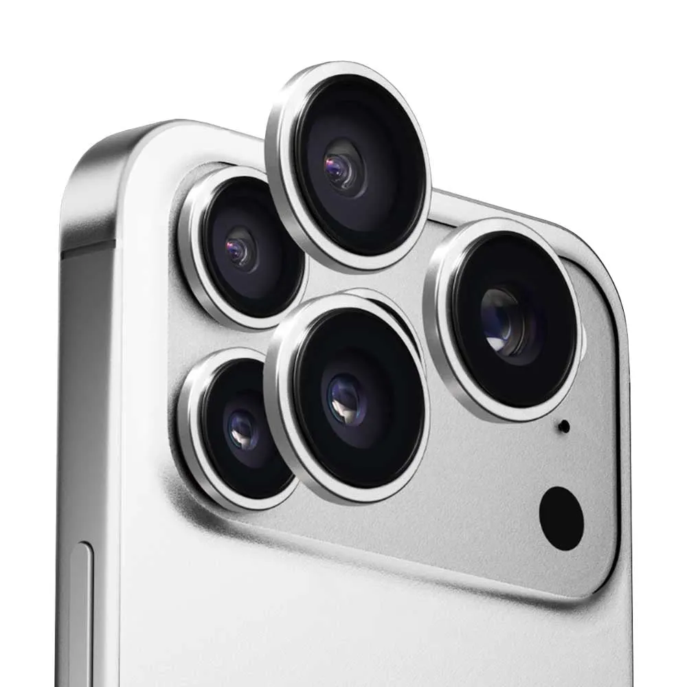 Pellicola protettiva Anank AR per fotocamera posteriore per Apple iPhone 17 Pro Max / 17 Pro, Vetro Temperato, Argento - immagine 1
