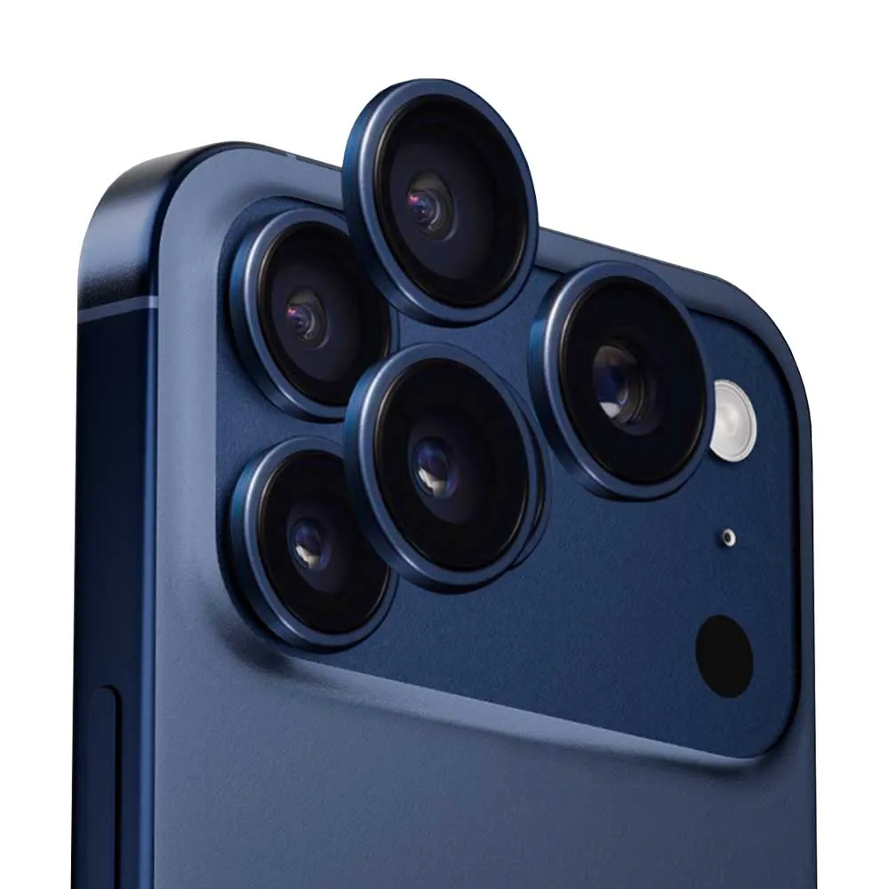 Pellicola protettiva Anank AR per fotocamera posteriore per Apple iPhone 17 Pro Max / 17 Pro, Vetro Temperato, Blu - immagine 1