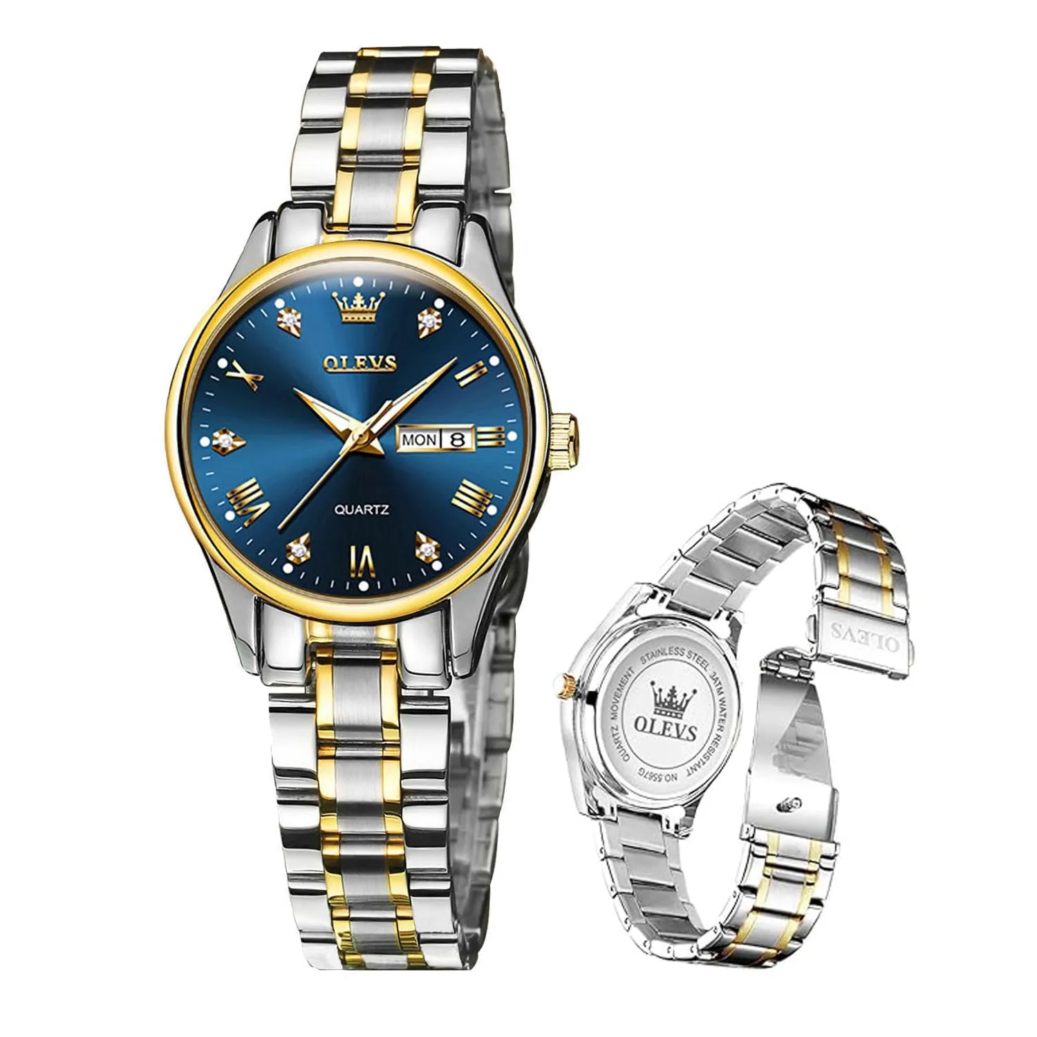 Raitown Orologio Donna Acciaio Inossidabile 29mm Quadrante Piccolo con Data - immagine 1