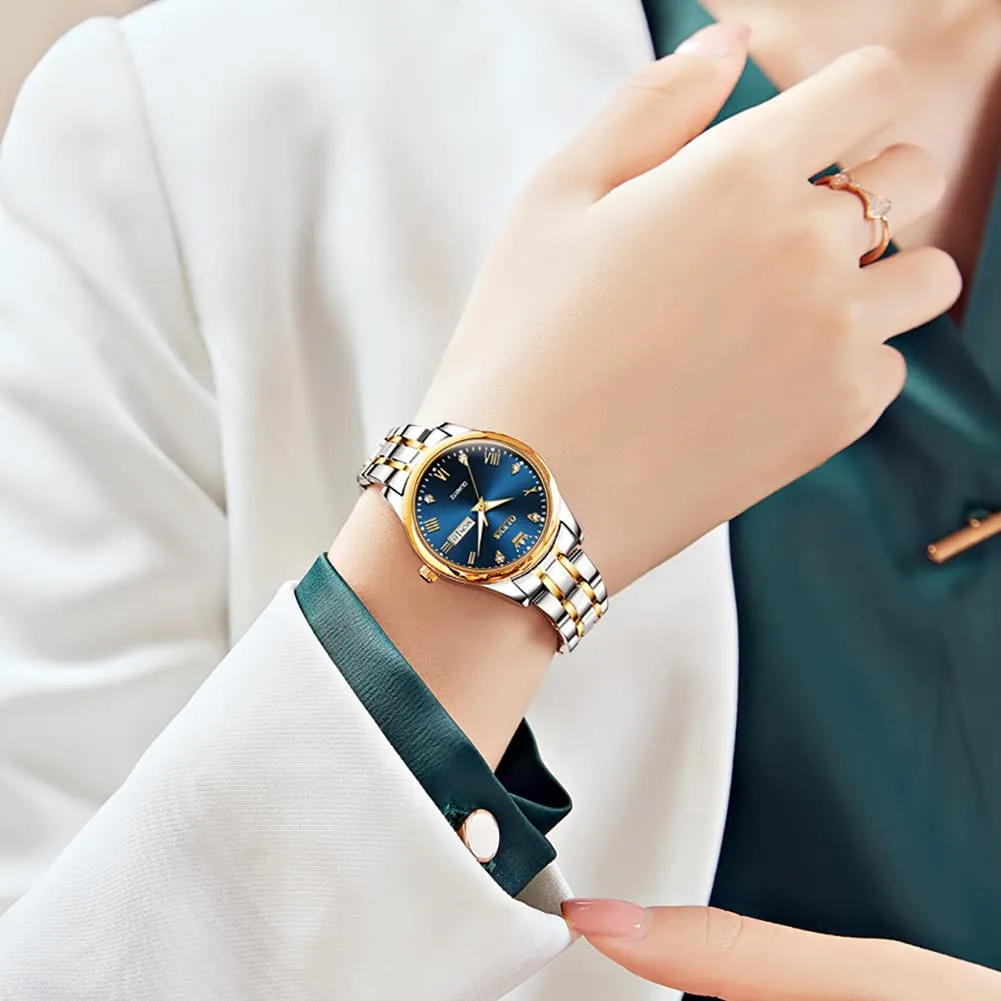 Raitown Orologio Donna Acciaio Inossidabile 29mm Quadrante Piccolo con Data - immagine 2