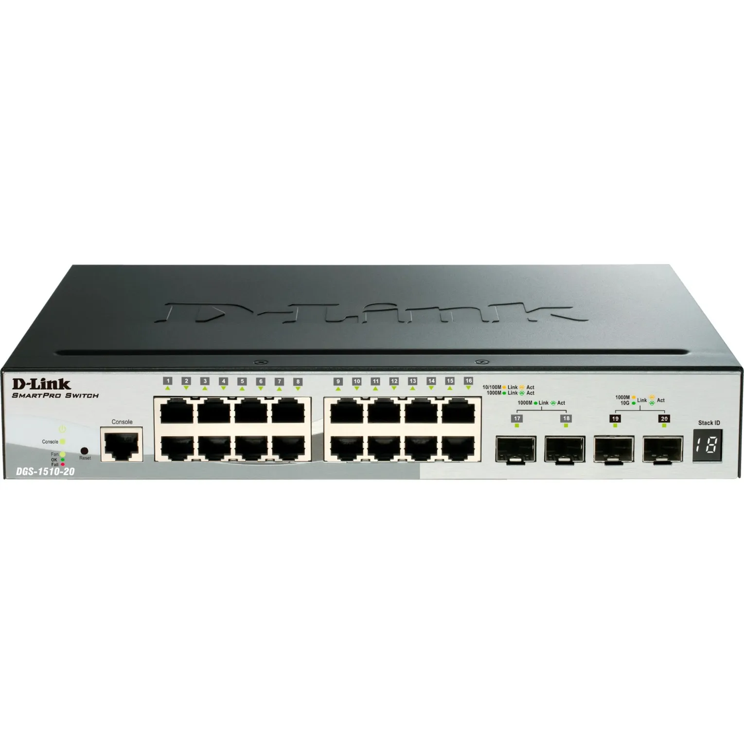 DGS-1510-20/E switch di rete Gestito L2/L3 Gigabit Ethernet (10/100/1000) 1U Grigio, Interruttore - immagine 1