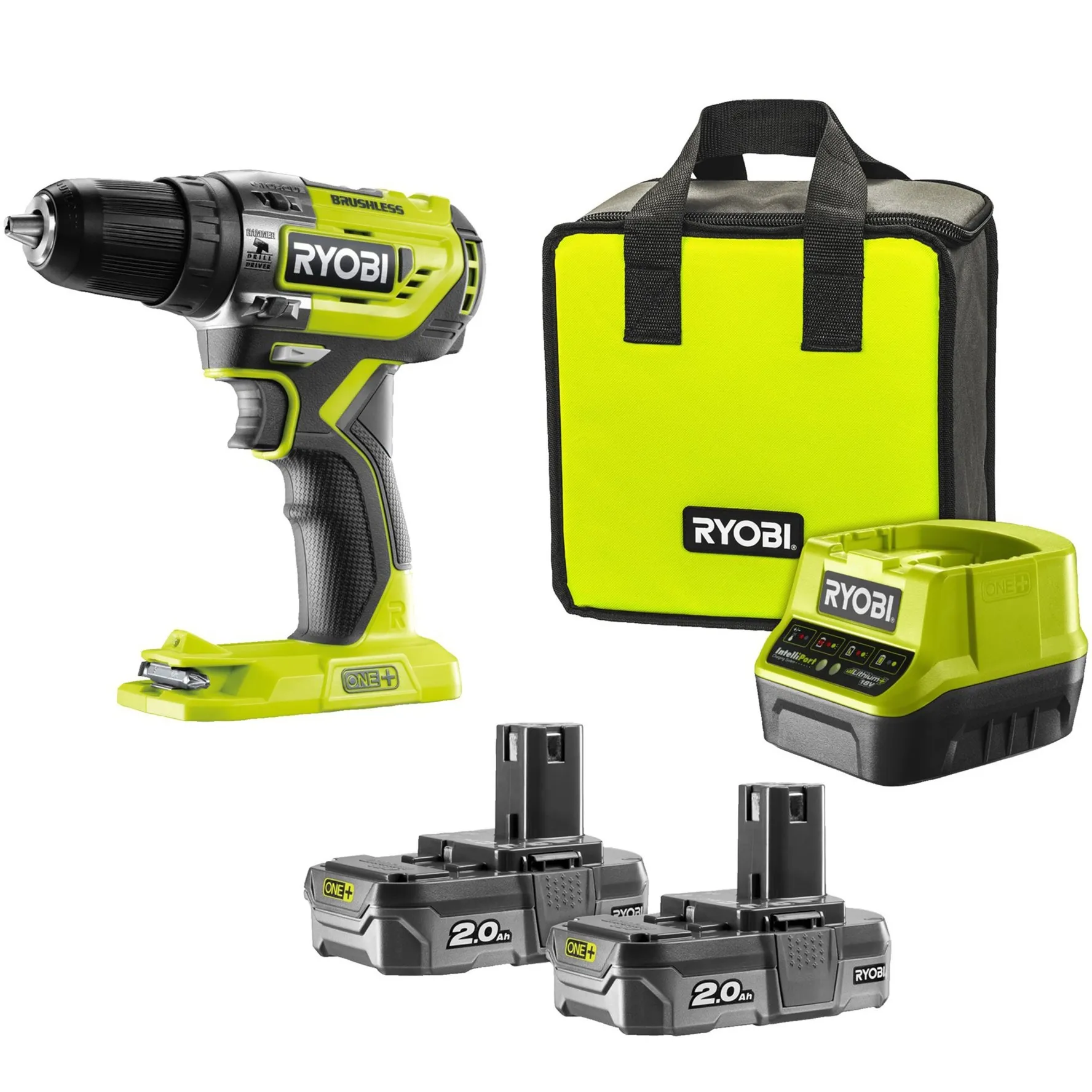 ONE+ Trapano avvitatore a percussione a batteria R18PD5-220S, 18Volt, Cordless - immagine 1