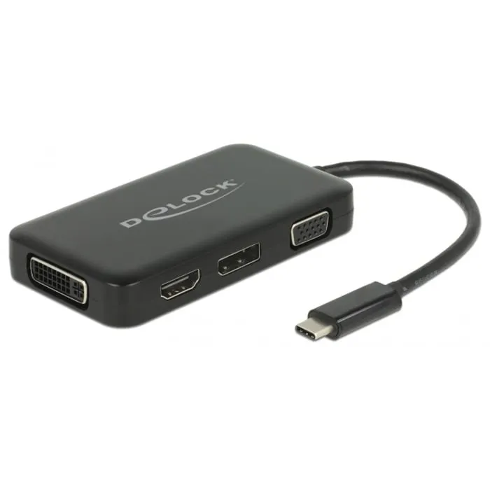 63929 hub di interfaccia USB 2.0 Type-C Nero, Adattatore - immagine 1