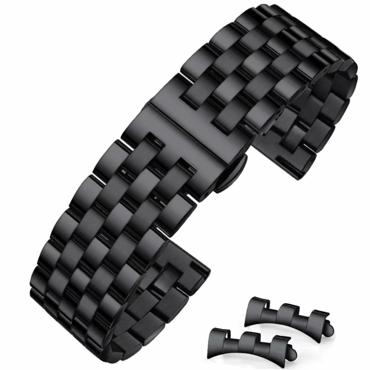 HEYOZURY Cinturini per Orologio in Metallo in Acciaio Inossidabile per Orologi con Estremità Dritta e Curva 18mm 19mm 20mm 21mm 22mm 24mm Cinturini di Ricambio in Braccialetti per Uomini Donne - immagine 1