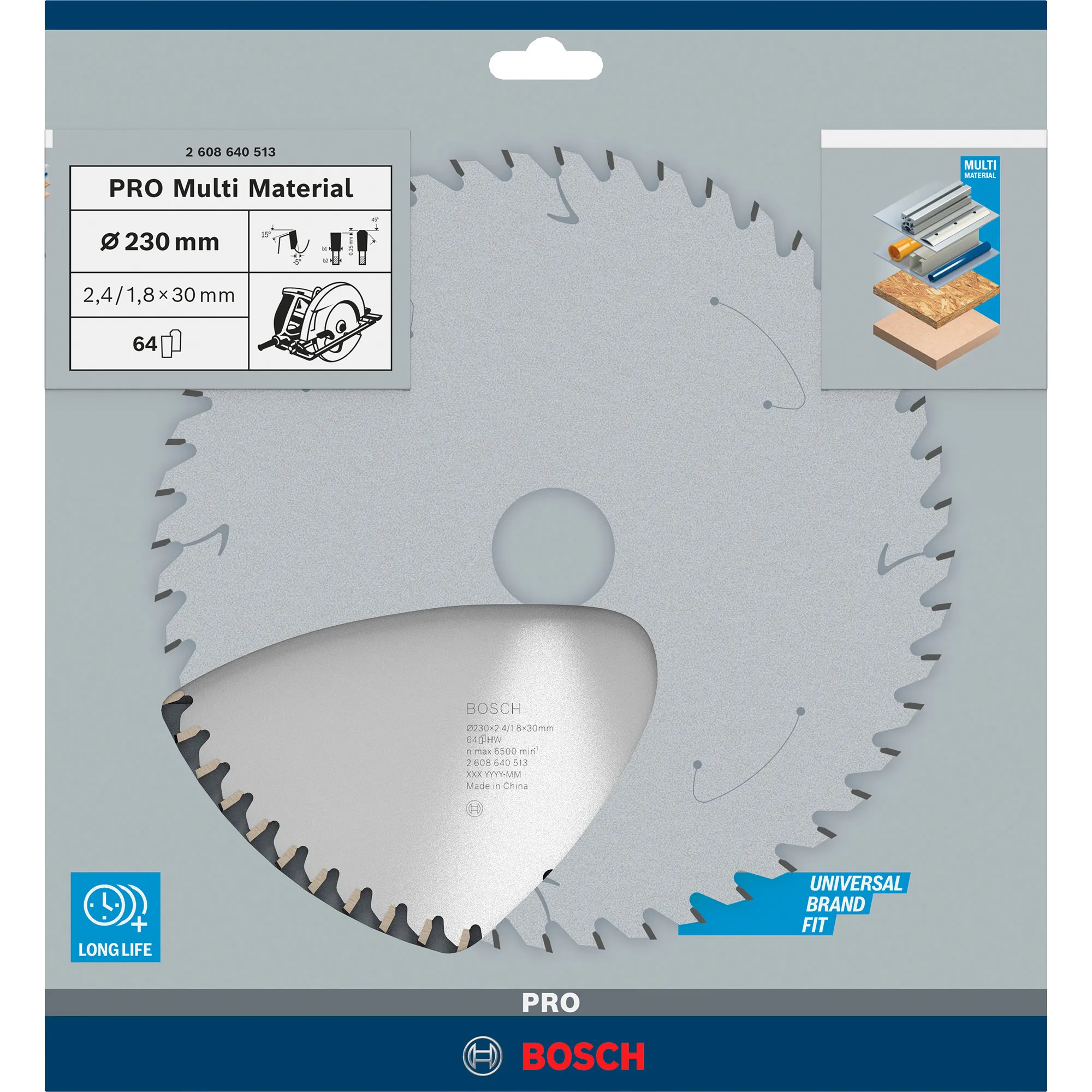 Lama per sega circolare PRO Multi Material, Ø 230mm, 64 denti - immagine 1