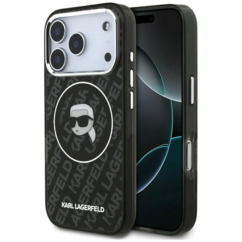 Custodia MagSafe per Apple iPhone 17 Pro Max, Karl Lagerfeld, IML Karl`s Head, Nera - immagine 1