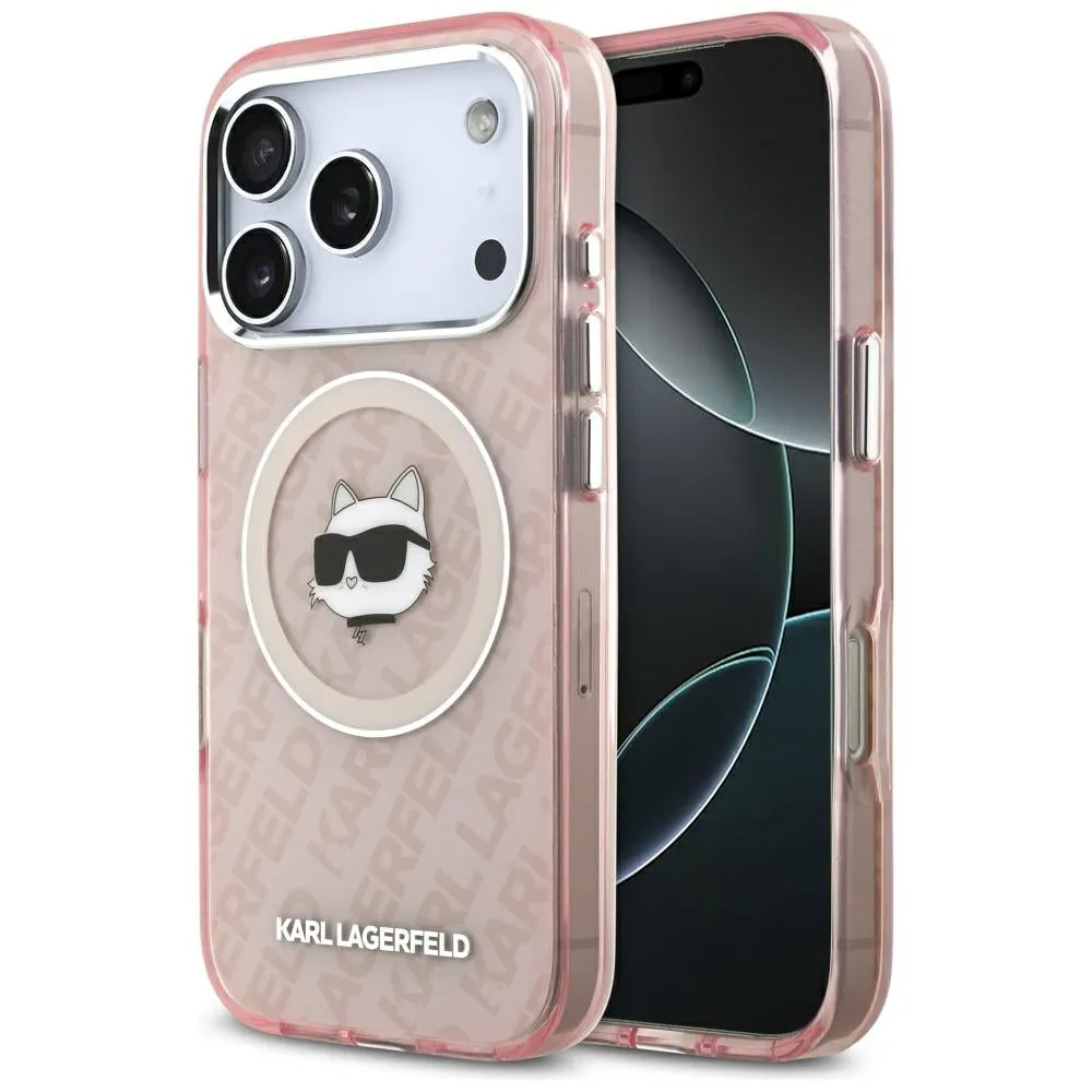 Custodia MagSafe per Apple iPhone 17 Pro Max, Karl Lagerfeld, IML Choupette's Head, Rosa - immagine 1