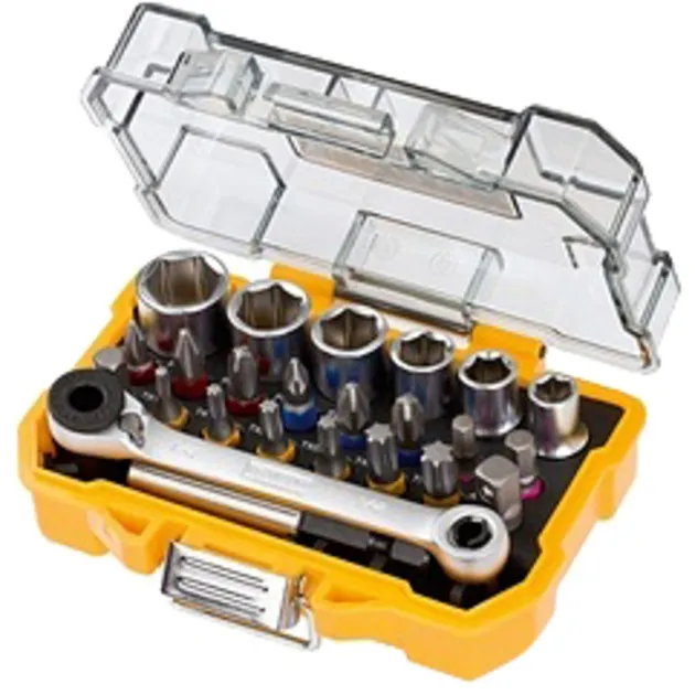 Set di cacciaviti con punte e cricchetto DT71516, 24 pezzi, Set di strumenti - immagine 1
