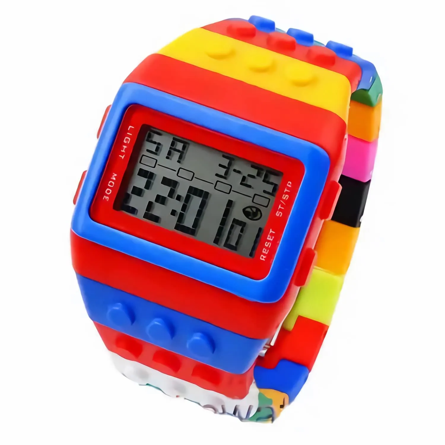 FENKOO Orologio digitale da pols neutro arcobaleno, Blu - immagine 1