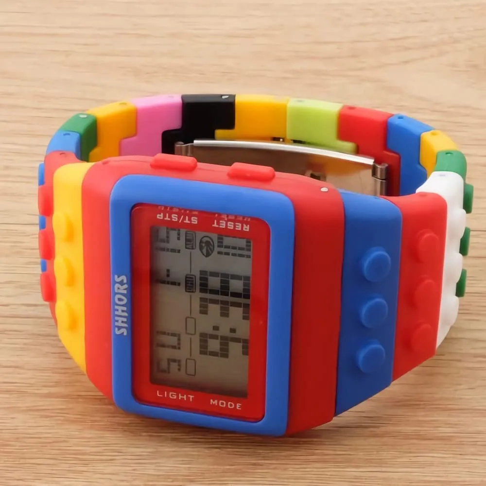 FENKOO Orologio digitale da pols neutro arcobaleno, Blu - immagine 5