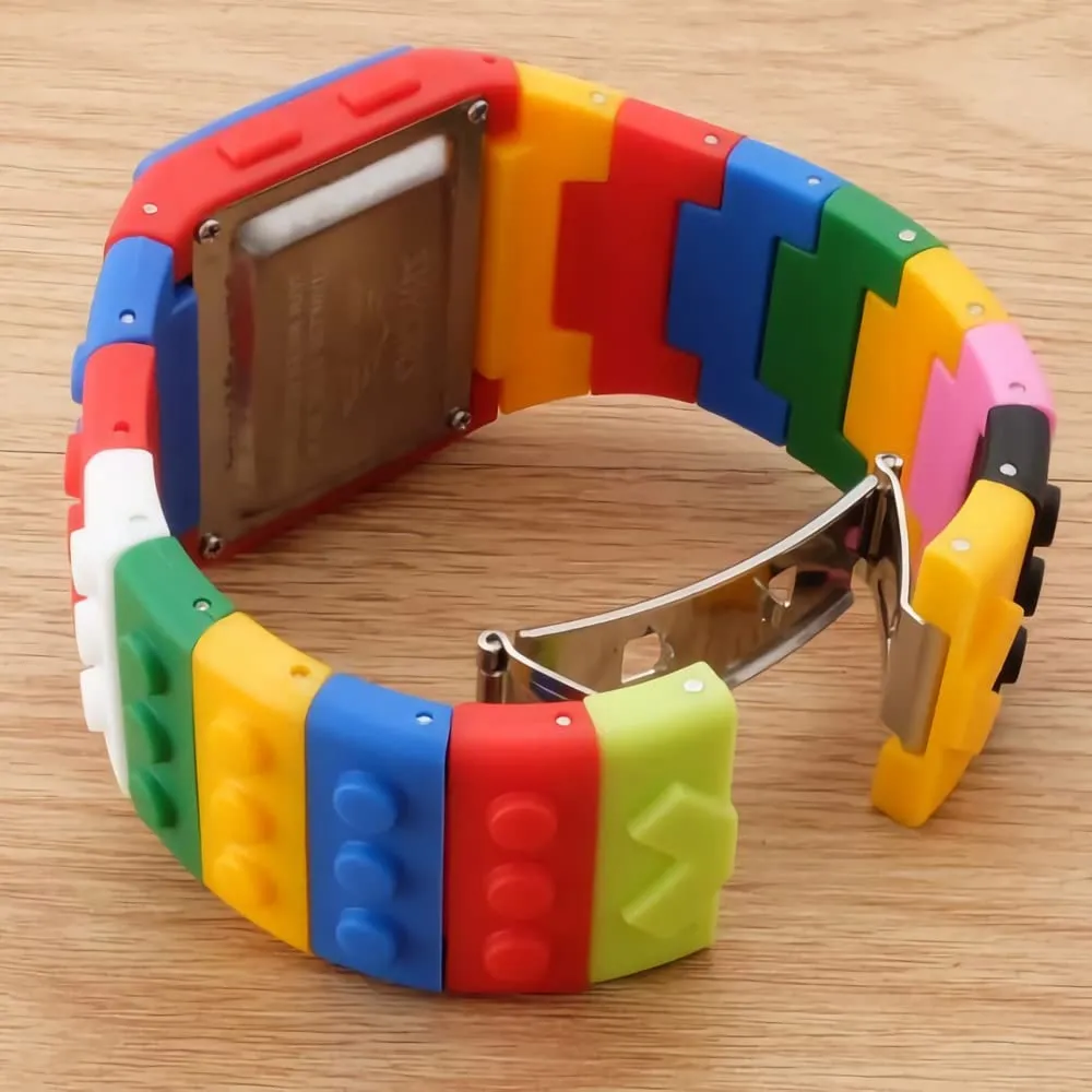 FENKOO Orologio digitale da pols neutro arcobaleno, Blu - immagine 6