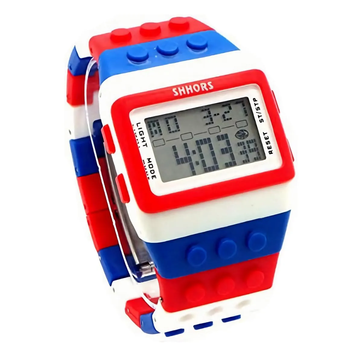 FENKOO Orologio digitale da pols neutro arcobaleno, Bianco - immagine 3