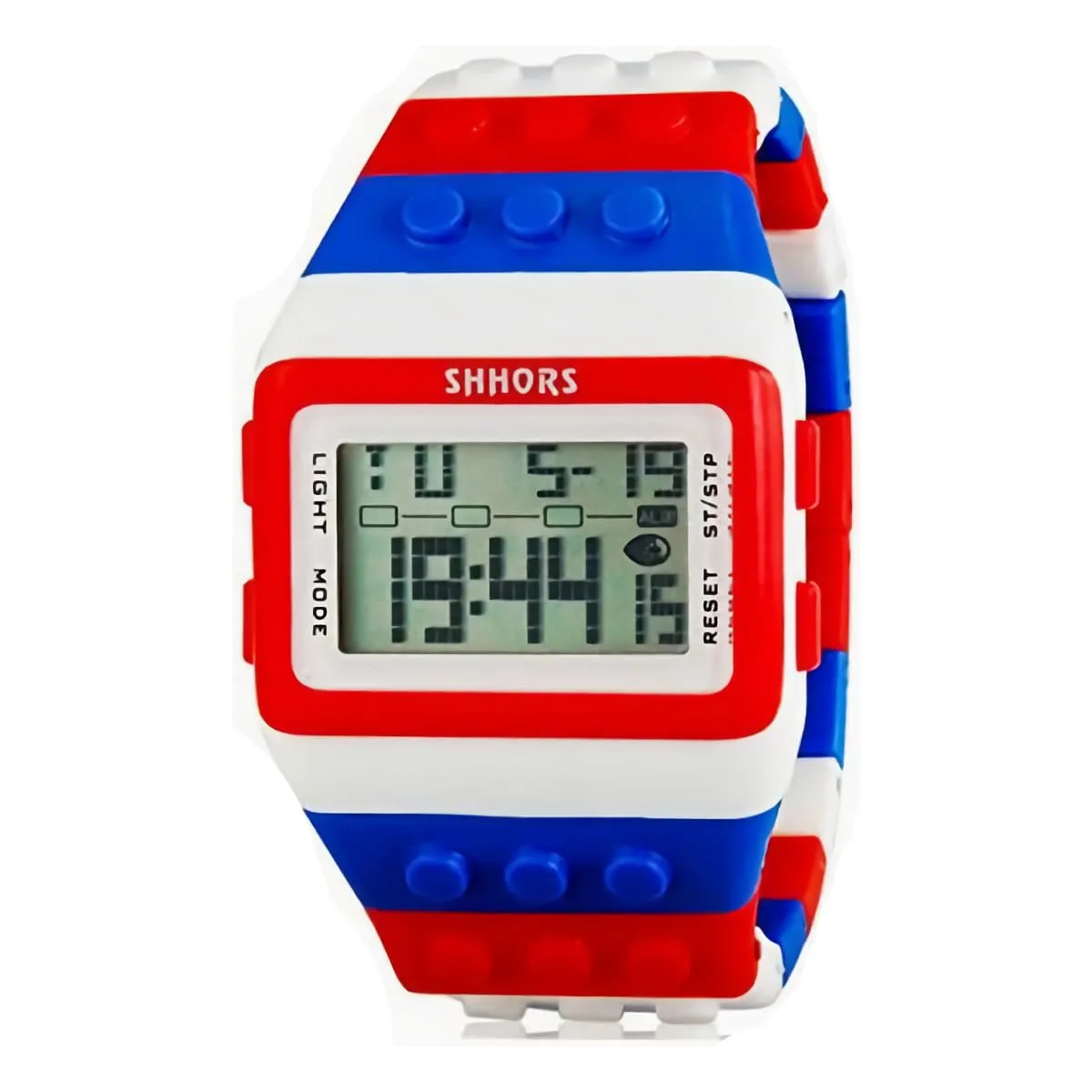FENKOO Orologio digitale da pols neutro arcobaleno, Bianco - immagine 5